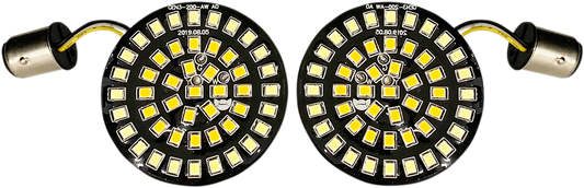 DRAG SPECIALTIES Bullet-Style Dual Front Turn Signal Insert - White - Amber DS-300-AW-1157
