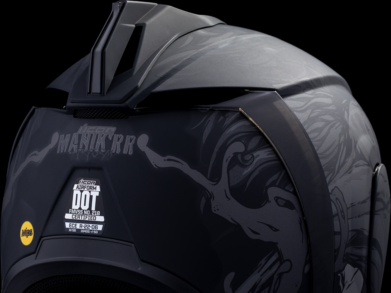 ICON Airform™ Helmet - Manik'RR - MIPS® - Dark Black - XL 0101-17007