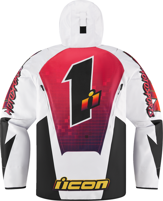 ICON Airform Quarterflash Jacket - White/Black/Red - 2XL 2820-5960