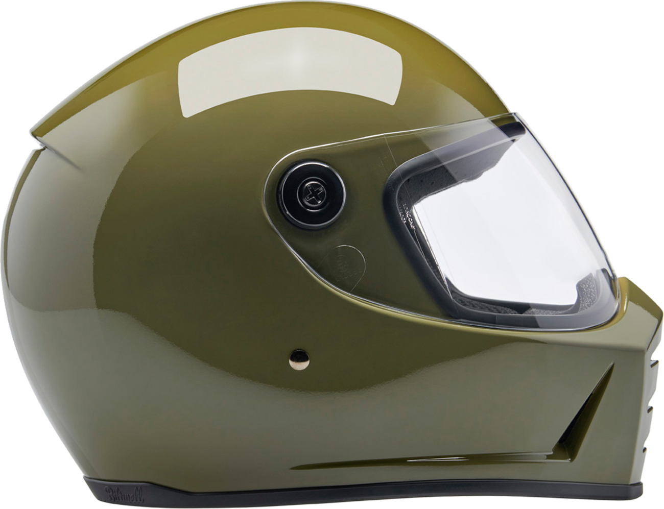 BILTWELL Lane Splitter Helmet - Gloss Olive Green - Medium 1004-154-503