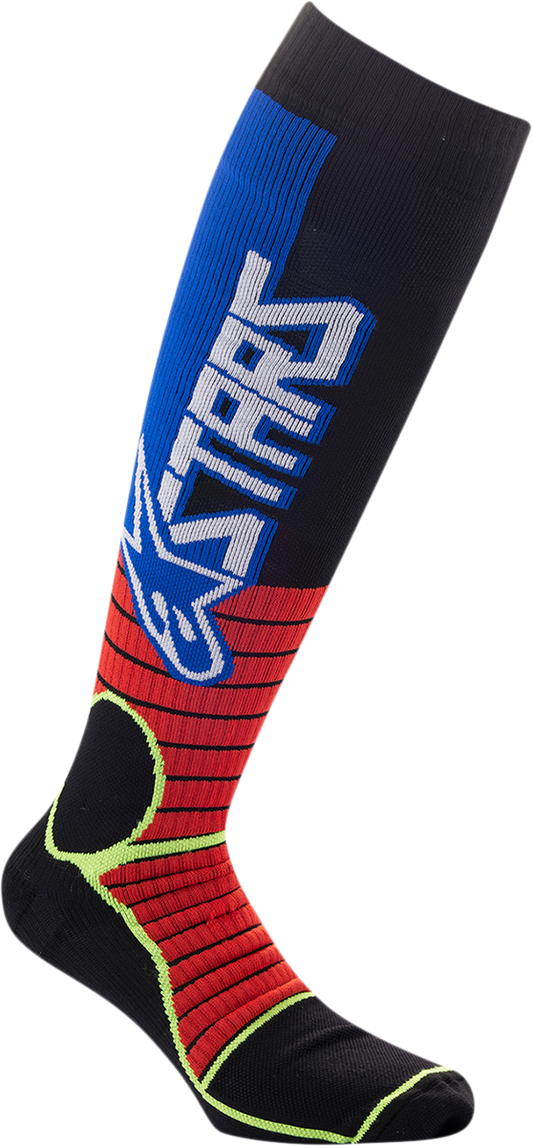 ALPINESTARS MX Pro Socks - Red/Yellow/Blue - Medium 4701520-3057-M