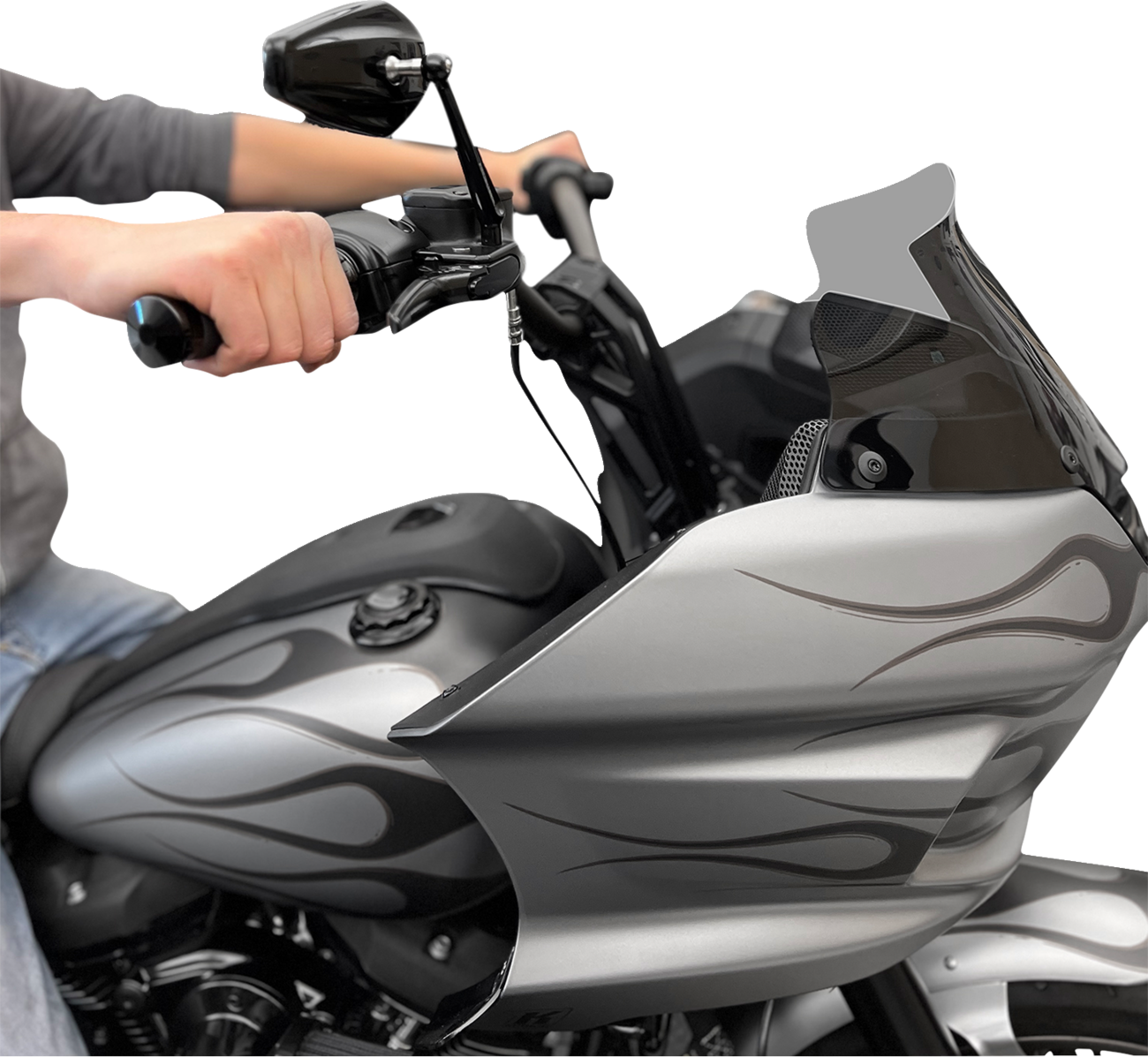 KODLIN MOTORCYCLE Risers - Fastback - 8" - Black K55122