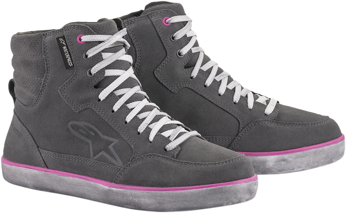 IN STOCK ALPINESTARS J-6 Waterproof Women's Shoes - Gray/Pink - US 6.5 254222090957