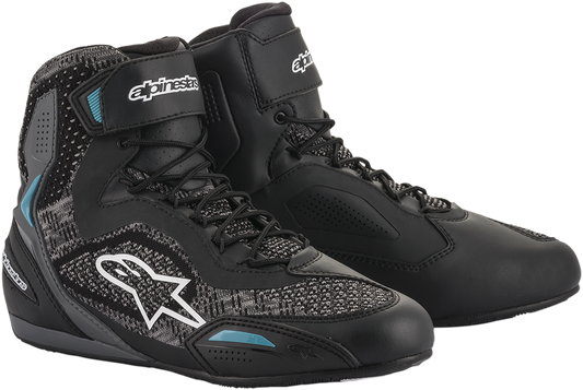 ALPINESTARS Stella Faster-3 Rideknit Shoes - Black/Teal - US 6 251052011706