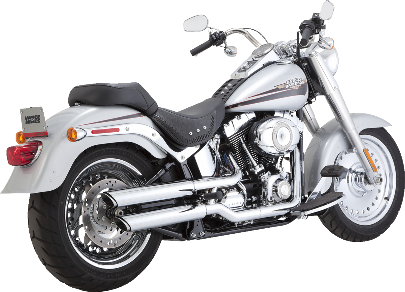 VANCE & HINES 3" Twin Slash Slip-On Muffler - Chrome Fat Boy  2010-2017 16343