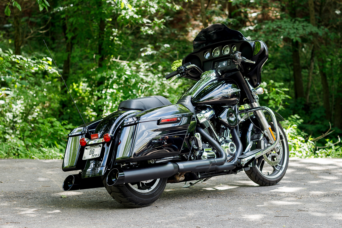 S&S CYCLE 4-1/2" Black MK45 Cutlass Performance Mufflers Glide  2017-2022	 550-1010