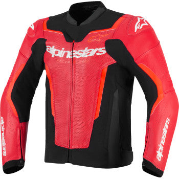 ALPINESTARS GP Force v2 Airflow Leather Jacket - Red/Red Fluo - US 38 / EU 48 3100326-3155-48