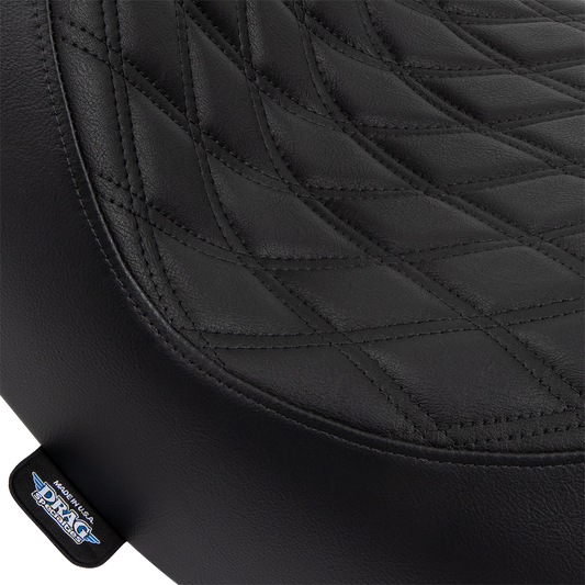 DRAG SPECIALTIES Solo Seat - Double Diamond - Black Stitching - '18-'22 FL/FX 0802-1513