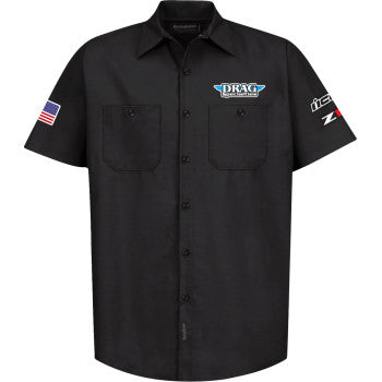 THROTTLE THREADS Drag Specialties House 25 Shirt - Black - Small DRG32ST24BKSR