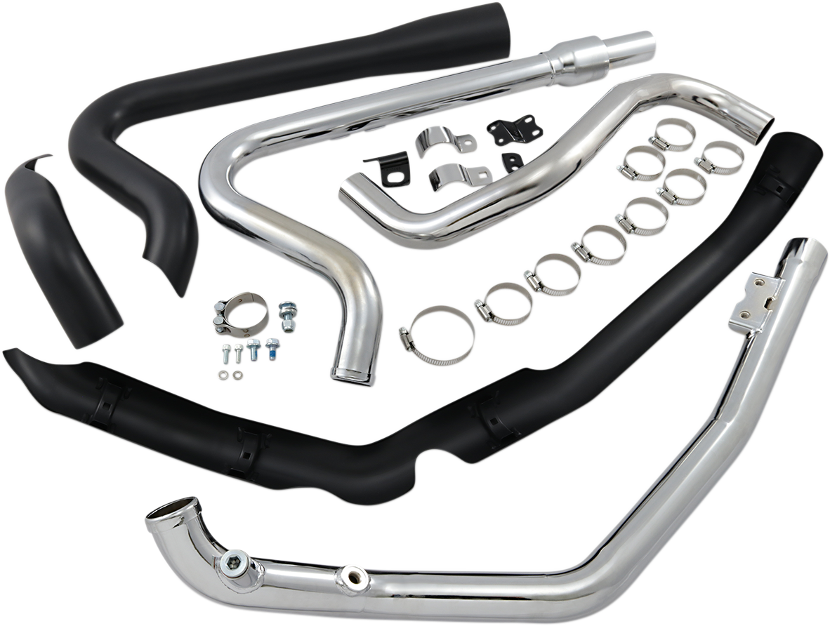 COBRA True Dual Headpipes - Black - Dresser  Glide  2017-2022 6257RB