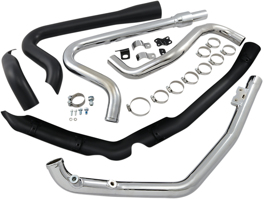 COBRA True Dual Headpipes - Black - Dresser  Glide  2017-2022 6257RB