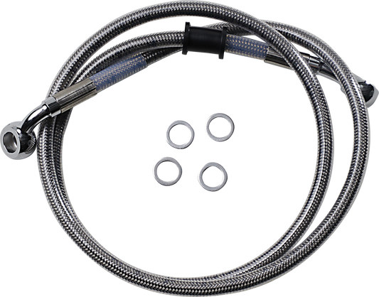 DRAG SPECIALTIES Brake Line - Front (Upper) - Stainless Steel 618606
