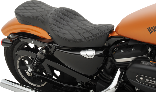 DRAG SPECIALTIES Double Bucket Double Diamond Seat - XL '10+ 0804-0605