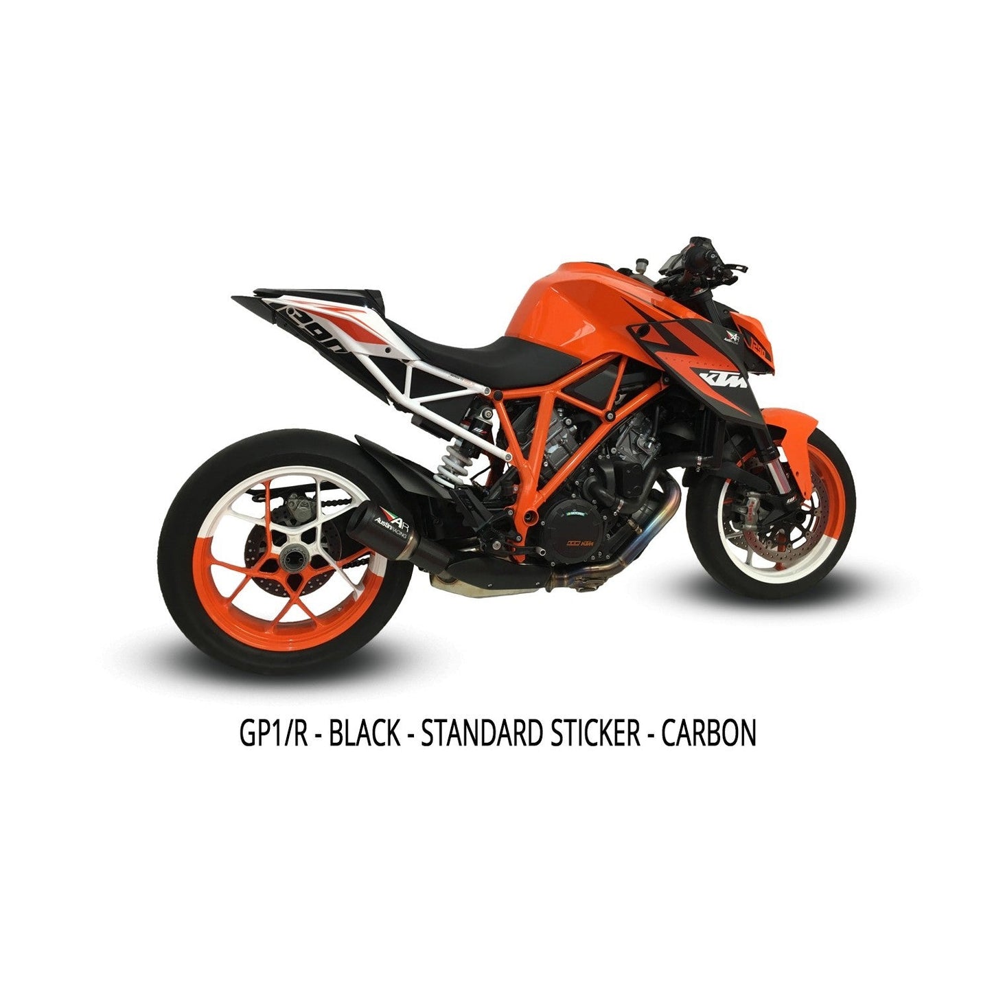 2014 - 2019 KTM SUPERDUKE 1290 R & 2016 - 2023 GT GP1R SLIP-ON dB COMPLIANT & RACE EXHAUST SYSTEMS AR-109