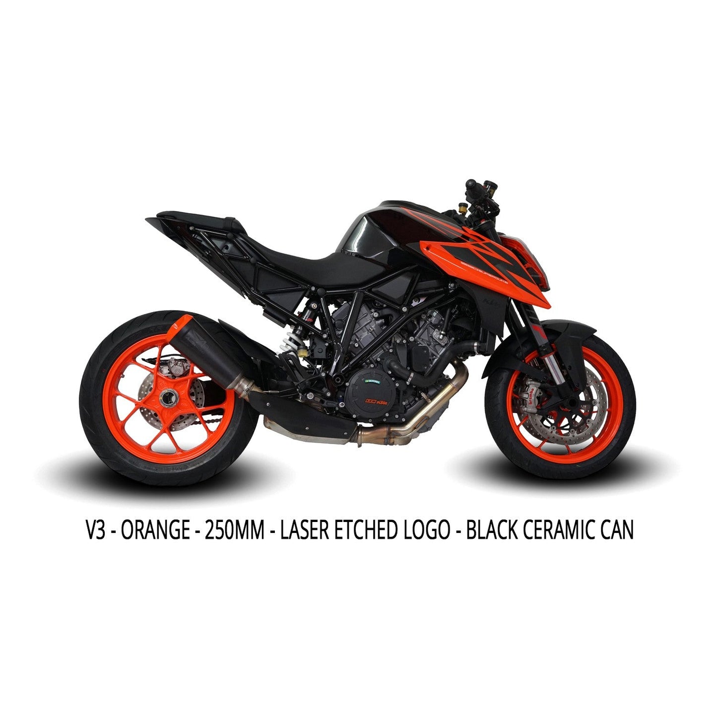 IN STOCK Austin Racing V3 BLACK ORANGE TIP    SLIP-ON 2014 - 2019 KTM SUPERDUKE 1290 R & 2016 - 2023 GT  AR52