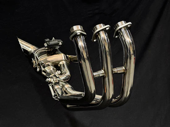 Vandemon Yamaha GEN4 2024 XSR900 and XSR900 GP Stealth Titanium Exhaust System YAMAXS9LMTIEXHWVA