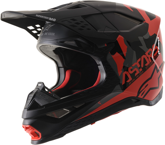 ALPINESTARS Supertech M8 Helmet - Echo - MIPS® - Black/Red/Gloss - XL 8302621-1116-XL