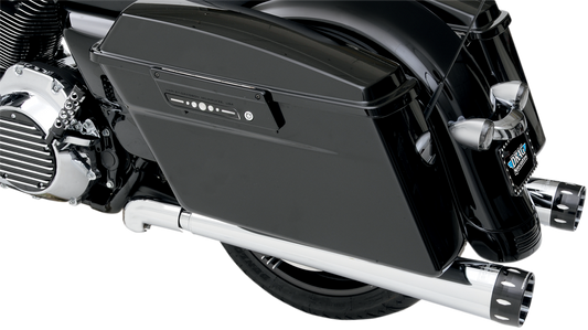 BASSANI XHAUST Megaphone Mufflers - Chr/Pol - Tapered - Performance Baffle FLH-517L