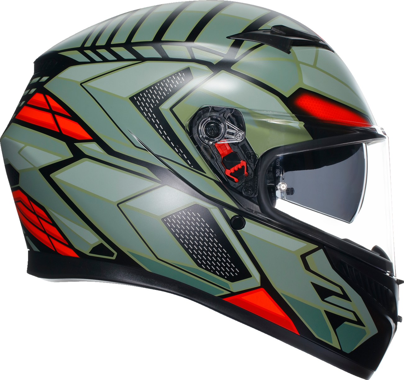 AGV K3 Helmet - Decept - Matte Black/Green/Red - Small 2118381004010S