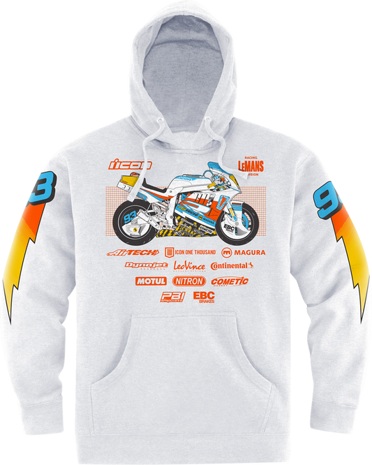 ICON Gixxer Johnny Hoodie - White - 2XL 3050-6894