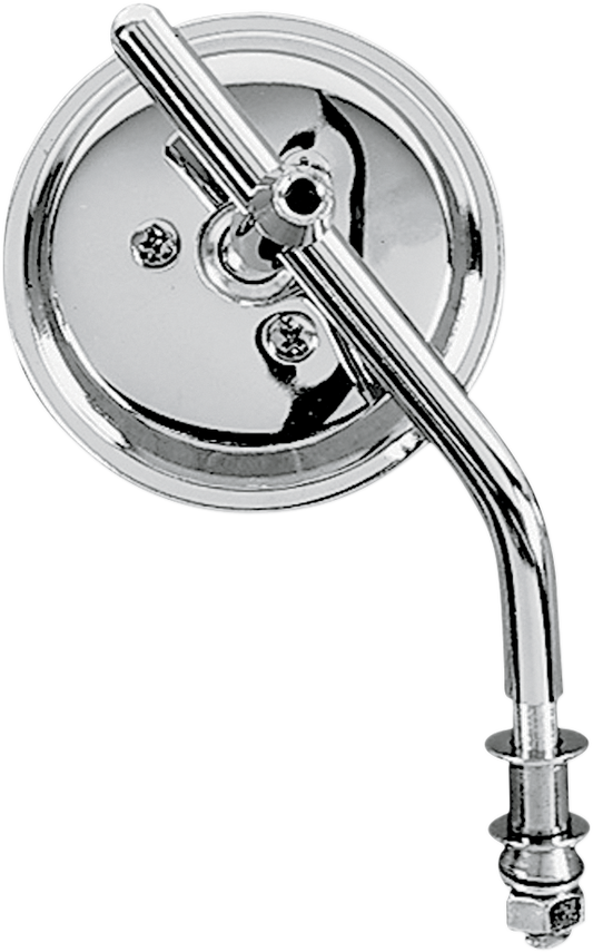 DRAG SPECIALTIES 3" Round Mirror - Adjustable Stem KA-26-BC428