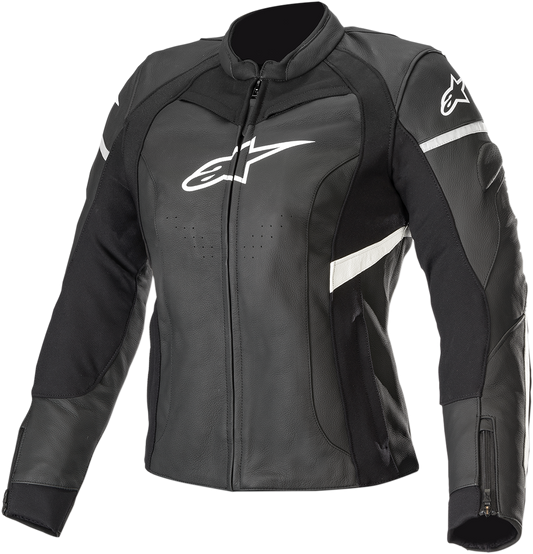 ALPINESTARS Stella Kira Leather Jacket - Black/White - US 8 / EU 44 3112019-12-44
