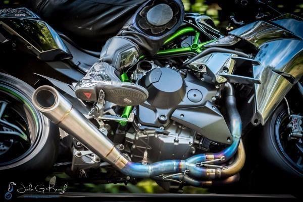 Vandemon  Brushed Titanium Exhaust System Ninja H2 & H2R 2015-25 KAWAH2TICSBRUEXHD