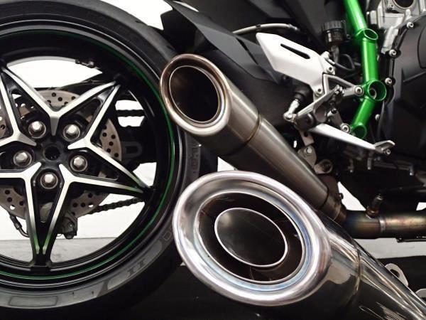 Vandemon  Brushed Titanium Exhaust System Ninja H2 & H2R 2015-25 KAWAH2TICSBRUEXHD