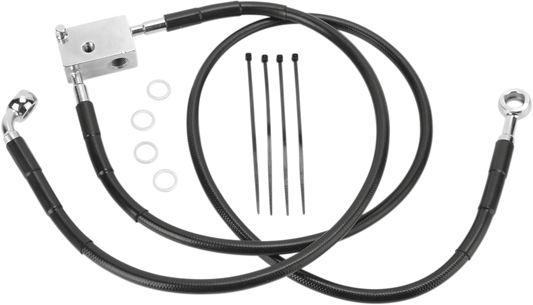 DRAG SPECIALTIES Brake Line - Rear - Black 640221-BLK
