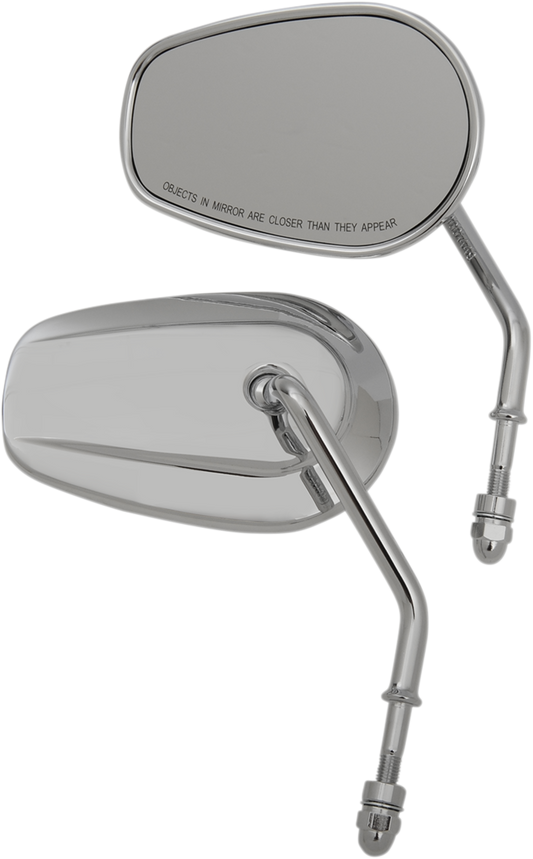 DRAG SPECIALTIES Replacement Mirrors - Short Stem - Chrome M60-6385C