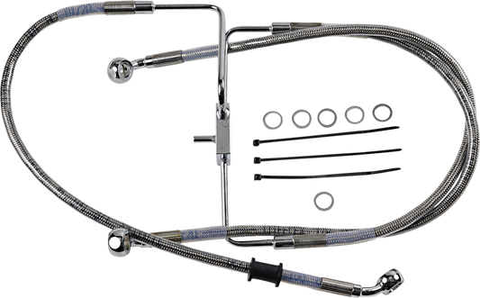 DRAG SPECIALTIES Brake Line - +4" - Stainless Steel - XL 618566-4