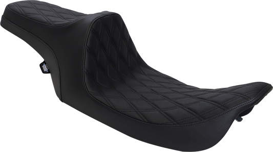 DRAG SPECIALTIES Predator III Seat - Double Diamond - Black Stitched FIT 99-07 FLHR,06-07 FLHX 0801-1129