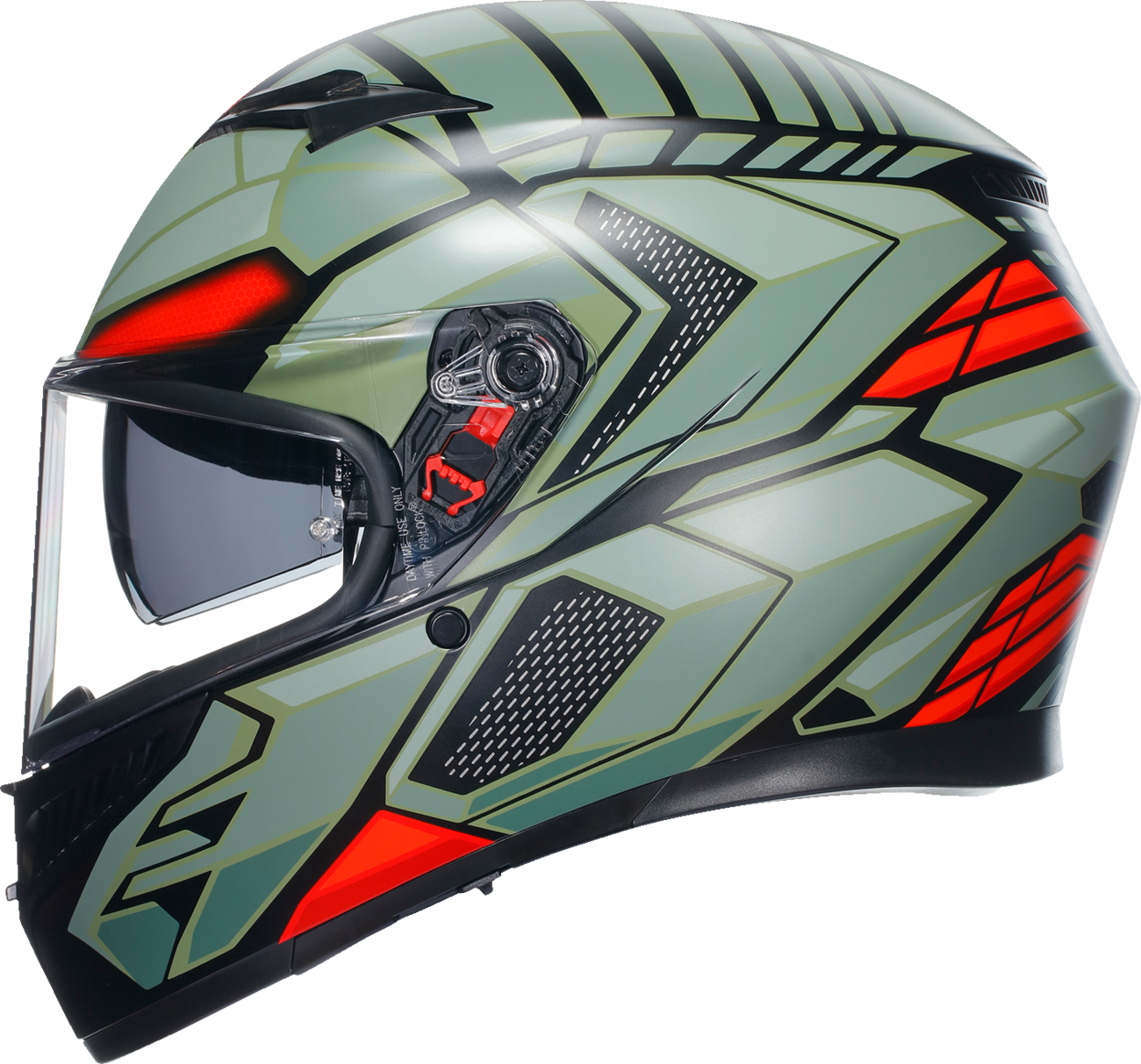AGV K3 Helmet - Decept - Matte Black/Green/Red - XL 2118381004010XL