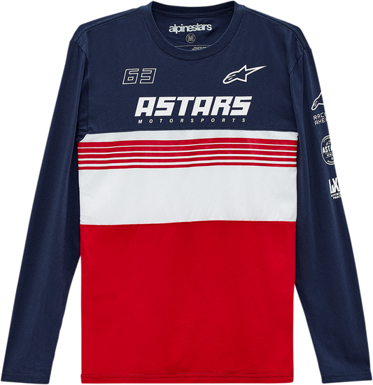 IN STOCK ALPINESTARS Turbo Long-Sleeve T-Shirt - Navy/Red - XL 1213711117030XL