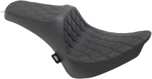 DRAG SPECIALTIES Predator III Seat - Double Diamond - Black Stitching FIT FLSTN W/O LUGG RACK 0802-1359