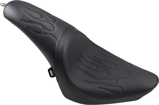 DRAG SPECIALTIES Predator Seat - Flame Stitched - '00-'05 FL FIT FLSTN W/O LUGG RACK 0802-0468