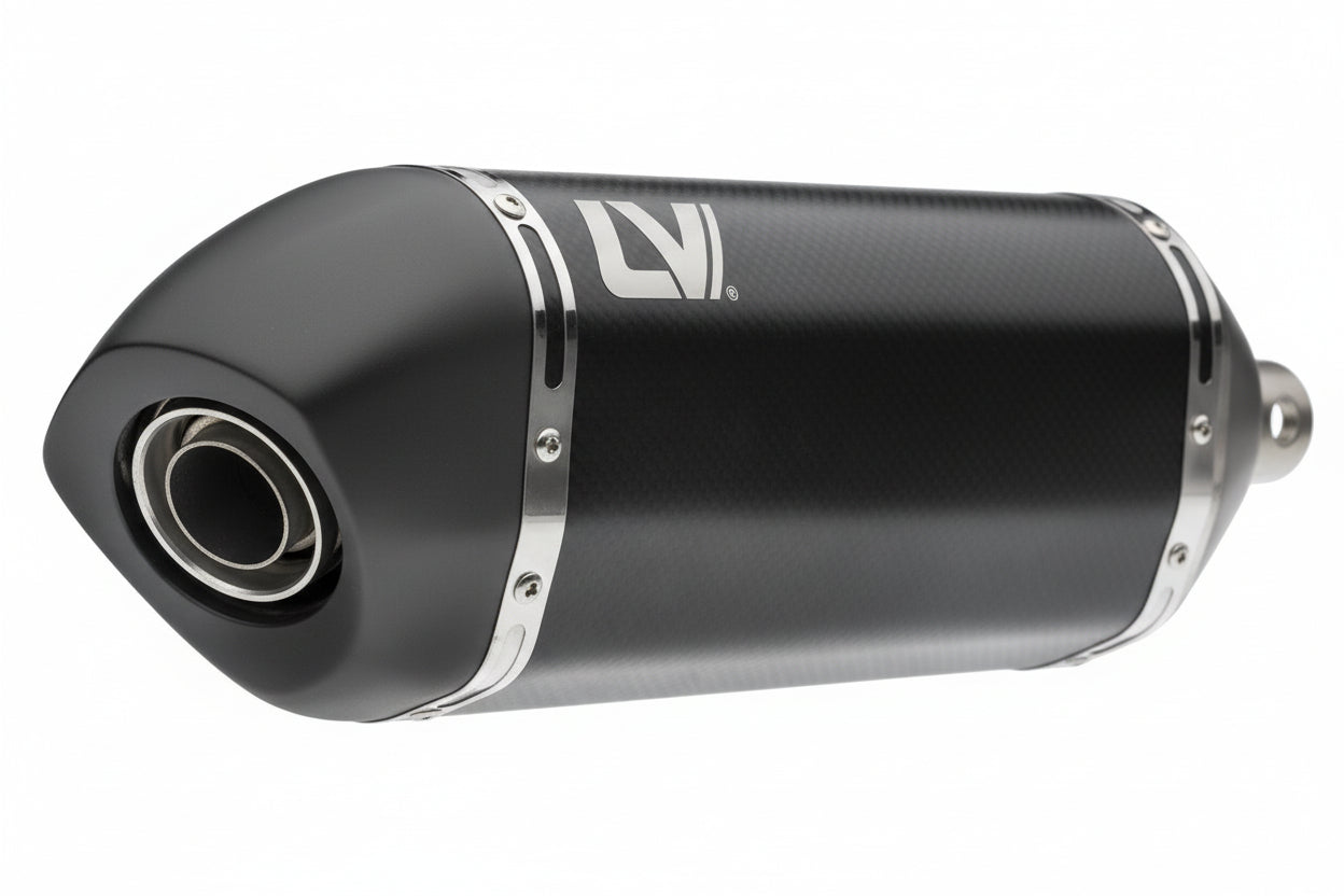 LEOVINCE - LV-14 Black Edition Slip-On Muffler - Aprilia Tuareg 660 15626BU 1811-4951