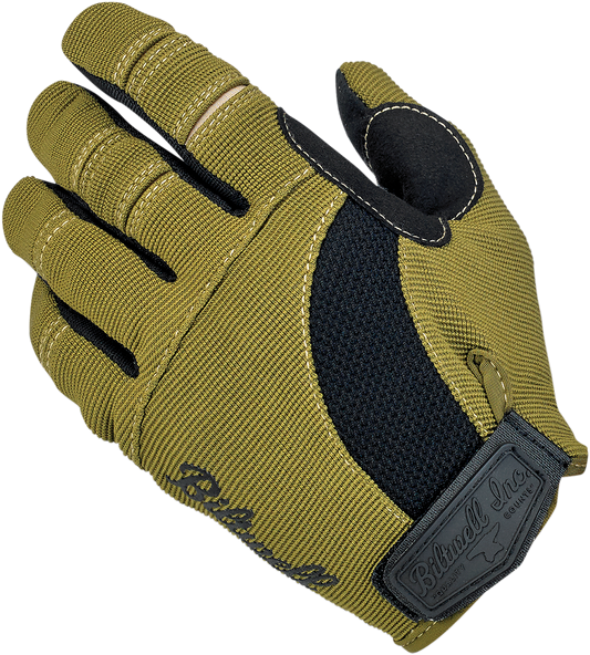 BILTWELL Moto Gloves - Olive/Black - Small 1501-0309-002