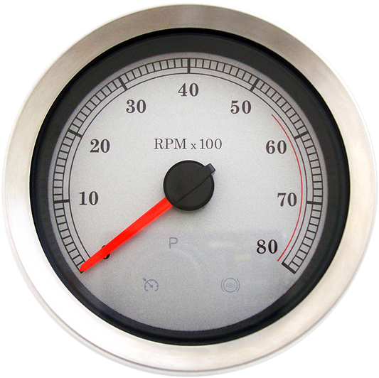 DRAG SPECIALTIES 4" Electronic Tachometer - White Face N/F FLHR, S/B FLTR 83114S