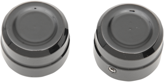 DRAG SPECIALTIES Axle Cap - Front - Black 0214-0831