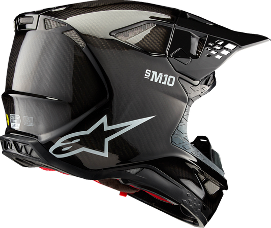 IN STOCK ALPINESTARS Supertech M10 Helmet - Solid - MIPS® - Gloss Black Carbon - XL 8300323-1188-XL