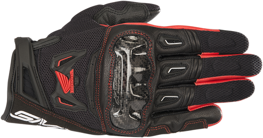 ALPINESTARS Honda SMX-2 Air Carbon V2 Gloves - Black/Red - XL 3567818-13-XL
