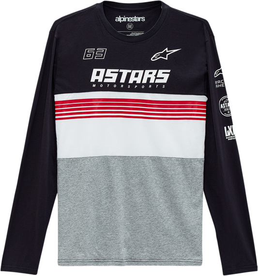 IN STOCK ALPINESTARS Turbo Long-Sleeve T-Shirt - Black/Heather Gray - XL 1213711111028XL