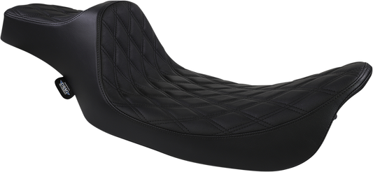 DRAG SPECIALTIES Extended Reach Predator III Seat - Double Diamond - Black NOT A 2-UP SEAT 8011369