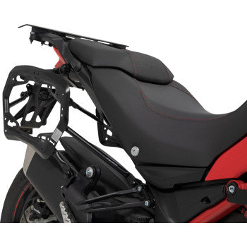 SW-MOTECH TRAX ADV Aluminum Case System - Black - Ducati Multistrada 950/1200/1260/V2 '15-'24 KFT.22.114.70102/B