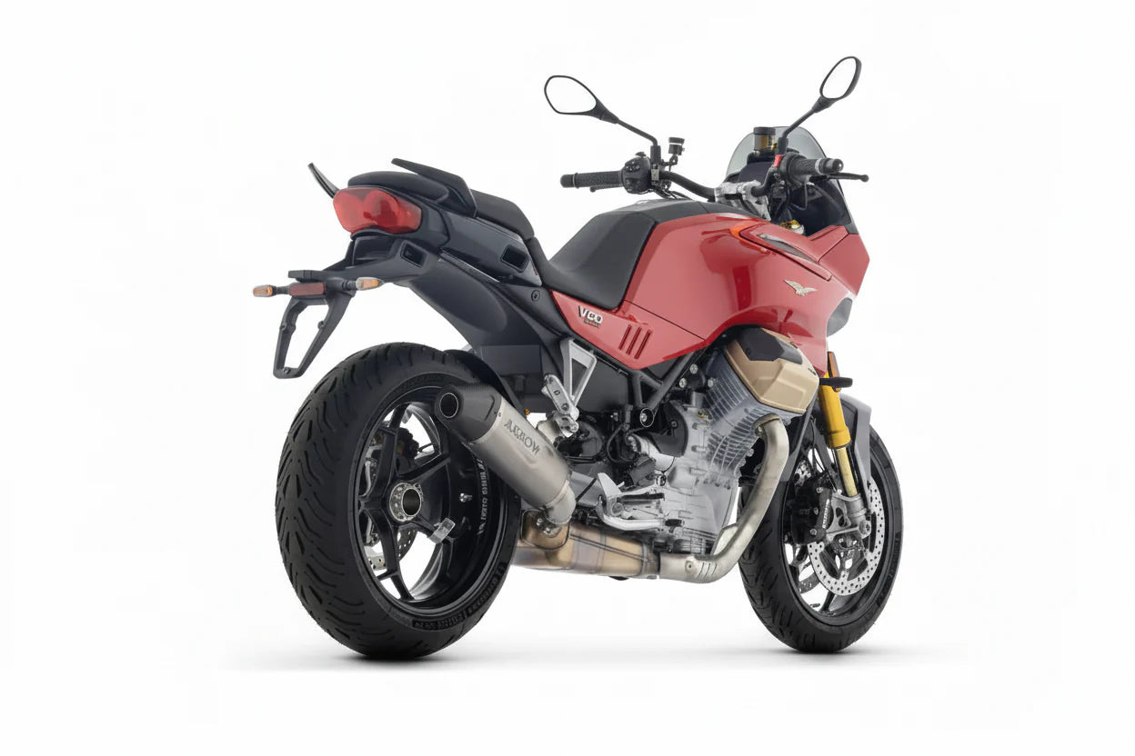 ARROW MOTOGUZZI V100 MANDELLO / STELVIO E5+ 2025 INDY RACE EVO TITANIUM EXHAUST - 77506PK
