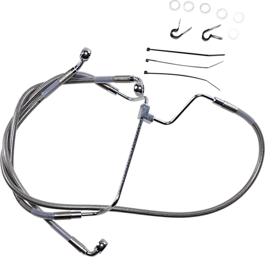 DRAG SPECIALTIES Brake Line - +2" - Stainless Steel 614085-2