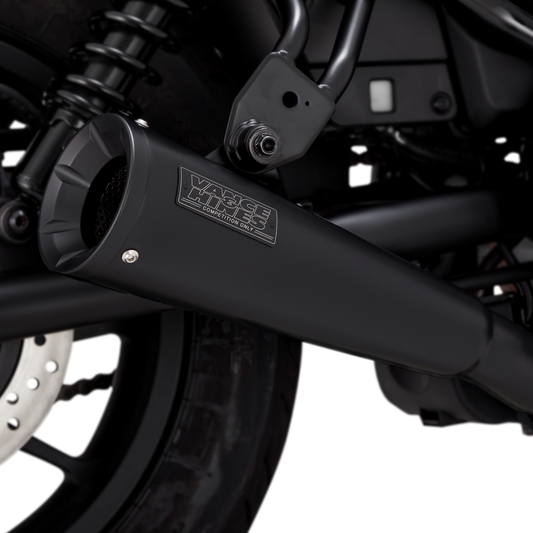 VANCE & HINES Upsweep Slip-On Muffler - Black CMX500/300 2017-2024   Rebel 48421