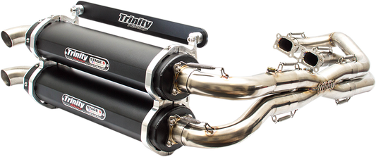 TRINITY RACING Stage 5 Dual Exhaust - Black RZR XP 1000 2014-2023   TR-4119D-BK