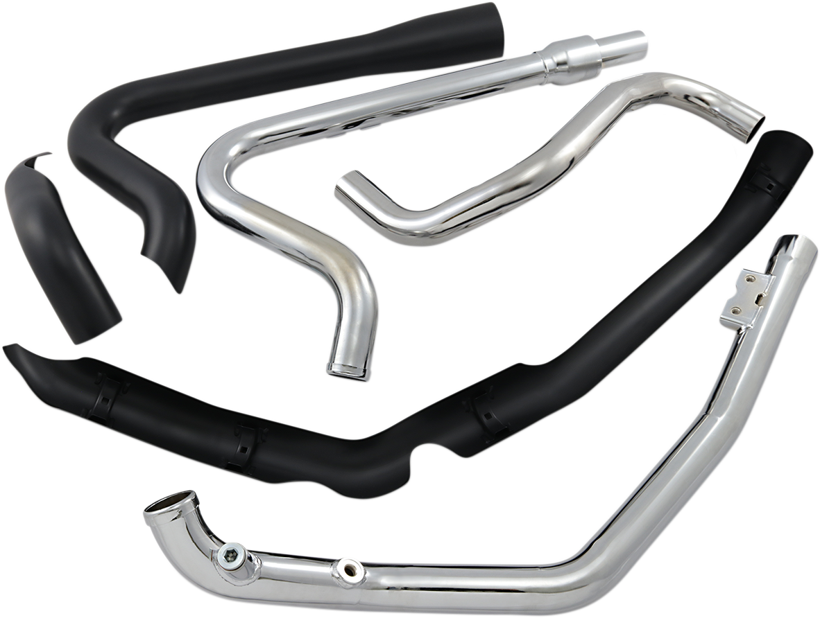 COBRA True Dual Headpipes - Black - Dresser  Glide  2017-2022 6257RB